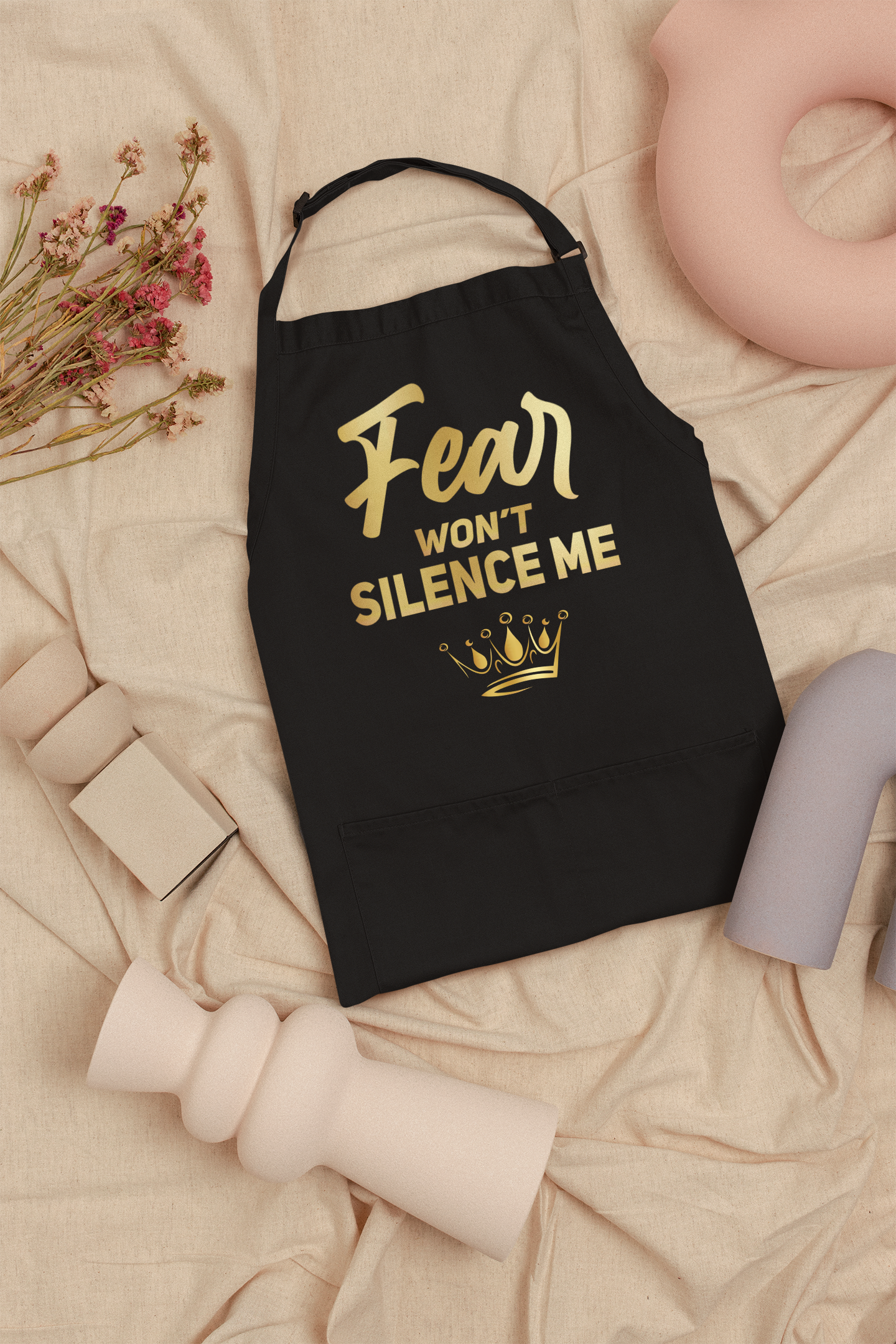Fear Won't Silence Me Inspirational Apron