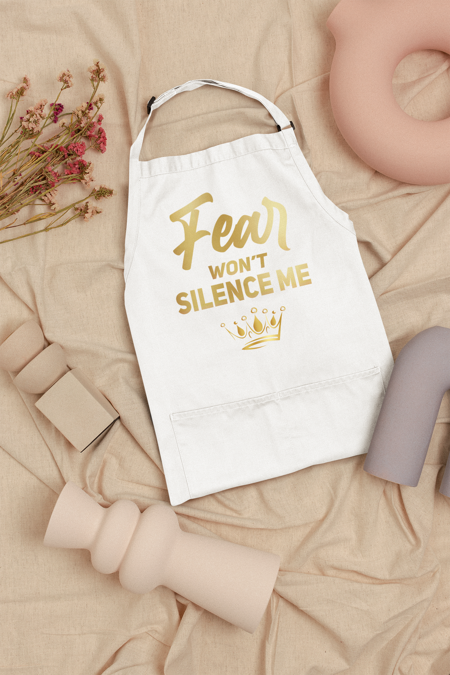 Fear Won't Silence Me Inspirational Apron