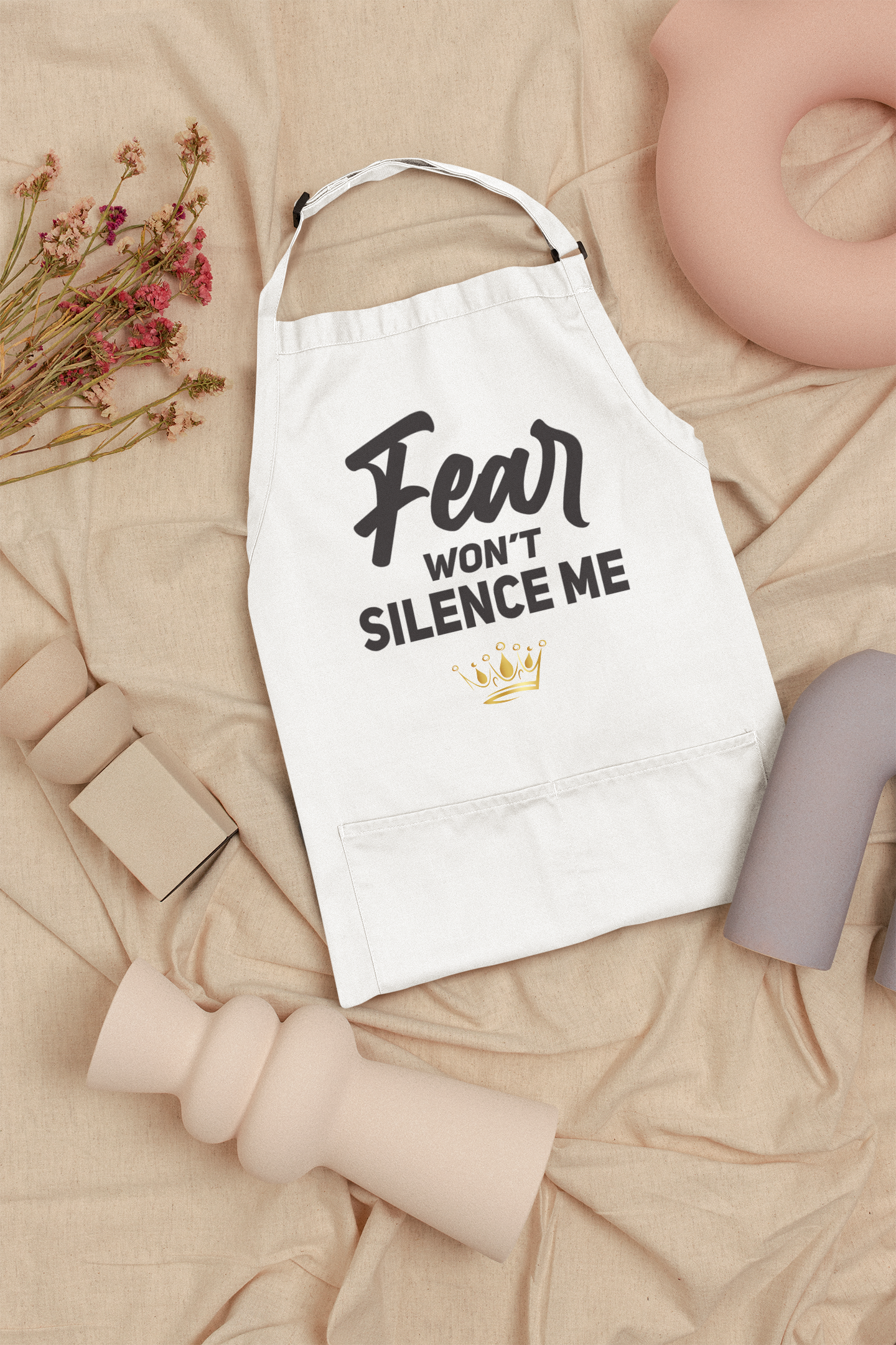 Fear Won't Silence Me Inspirational Apron