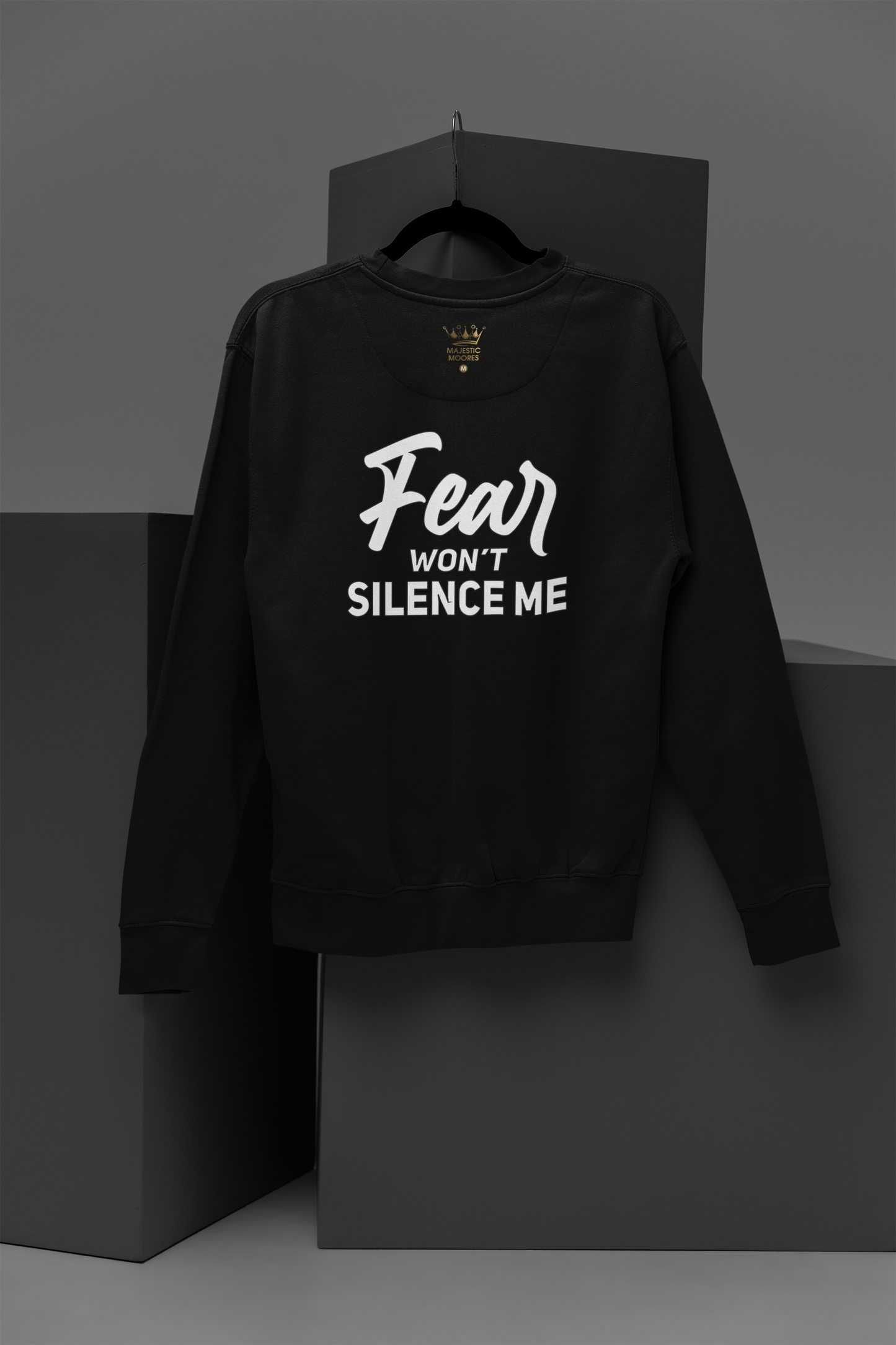Fear Won't Silence Me Motivational, Inspiration, Empowering, Affirming Crew Neck