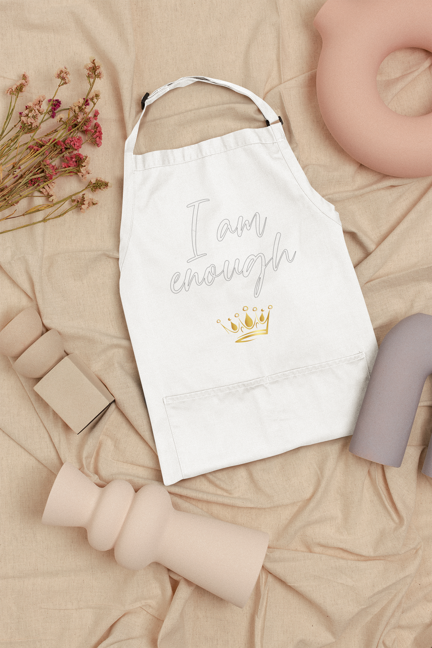 I Am Enough Inspirational Apron