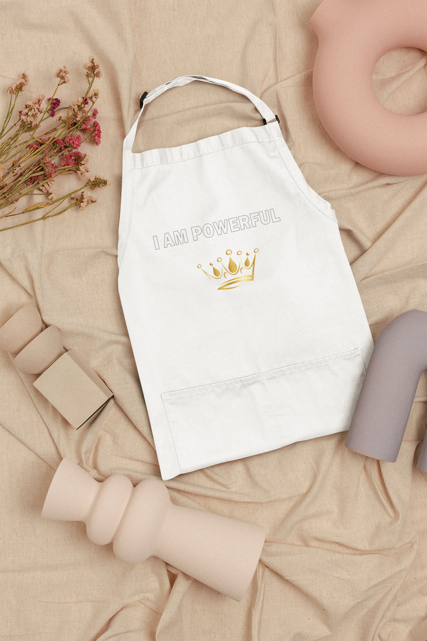 I Am Powerful Inspirational Apron