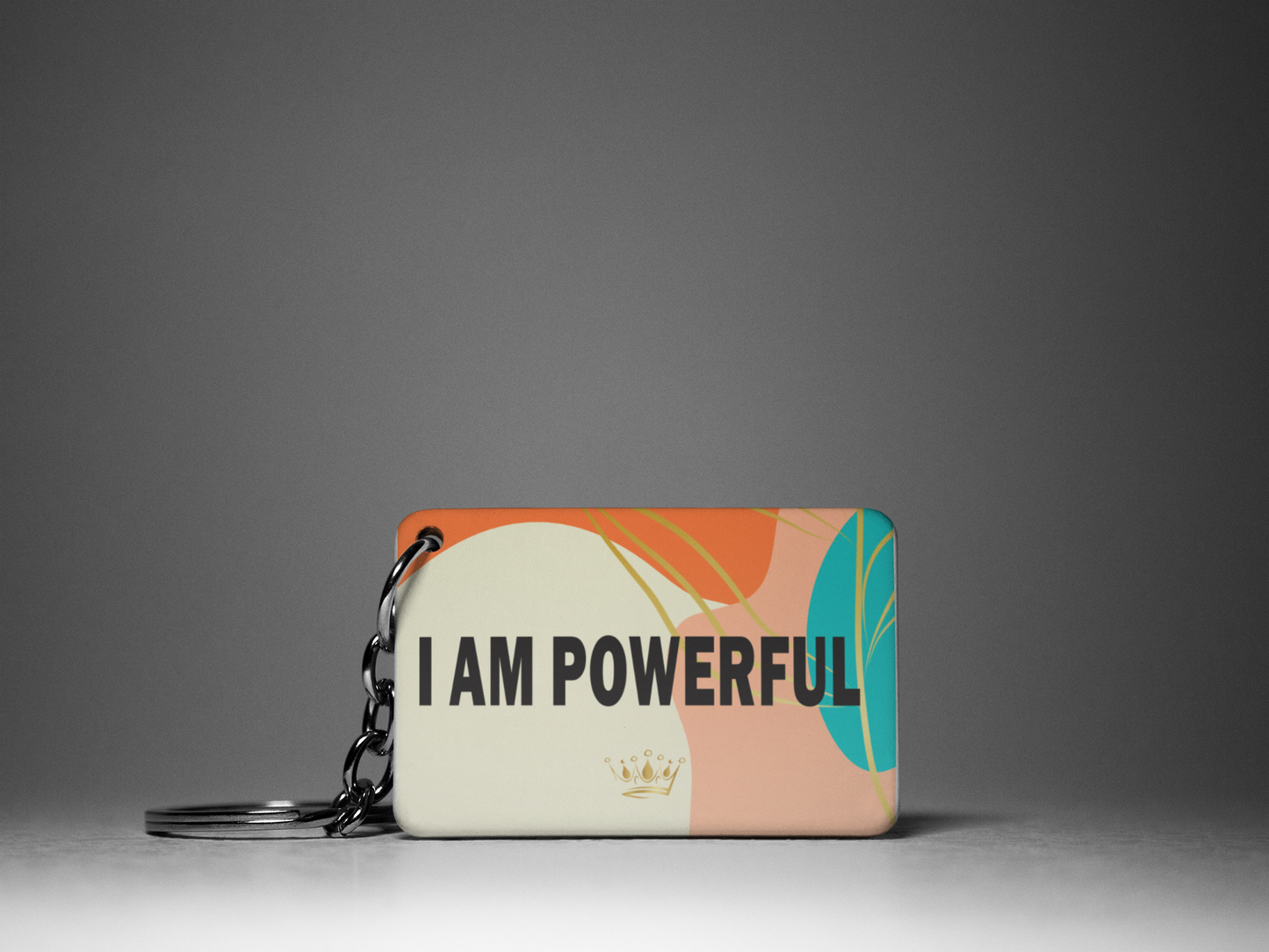 I Am Powerful "Key To Positivity" Keychain
