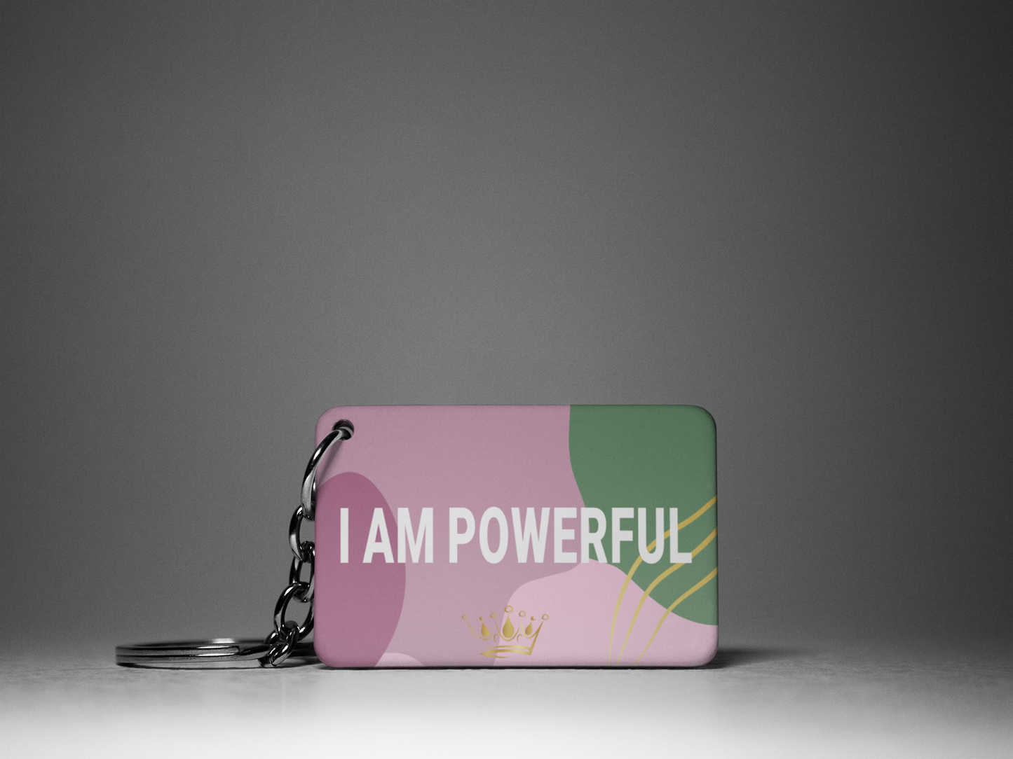 I Am Powerful "Key To Positivity" Keychain