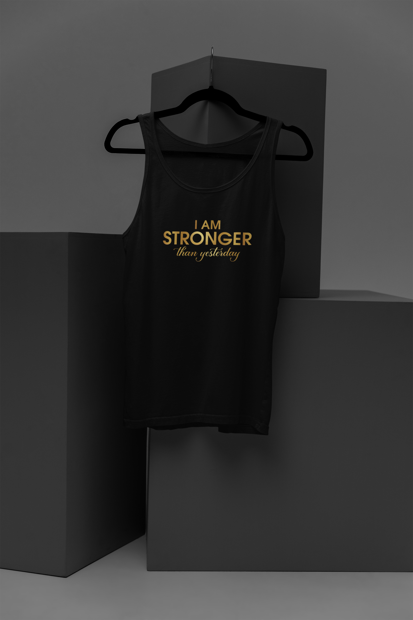 I Am Stronger Than Yesterday Motivational, Inspiration, Empowering, Affirming Tank Top