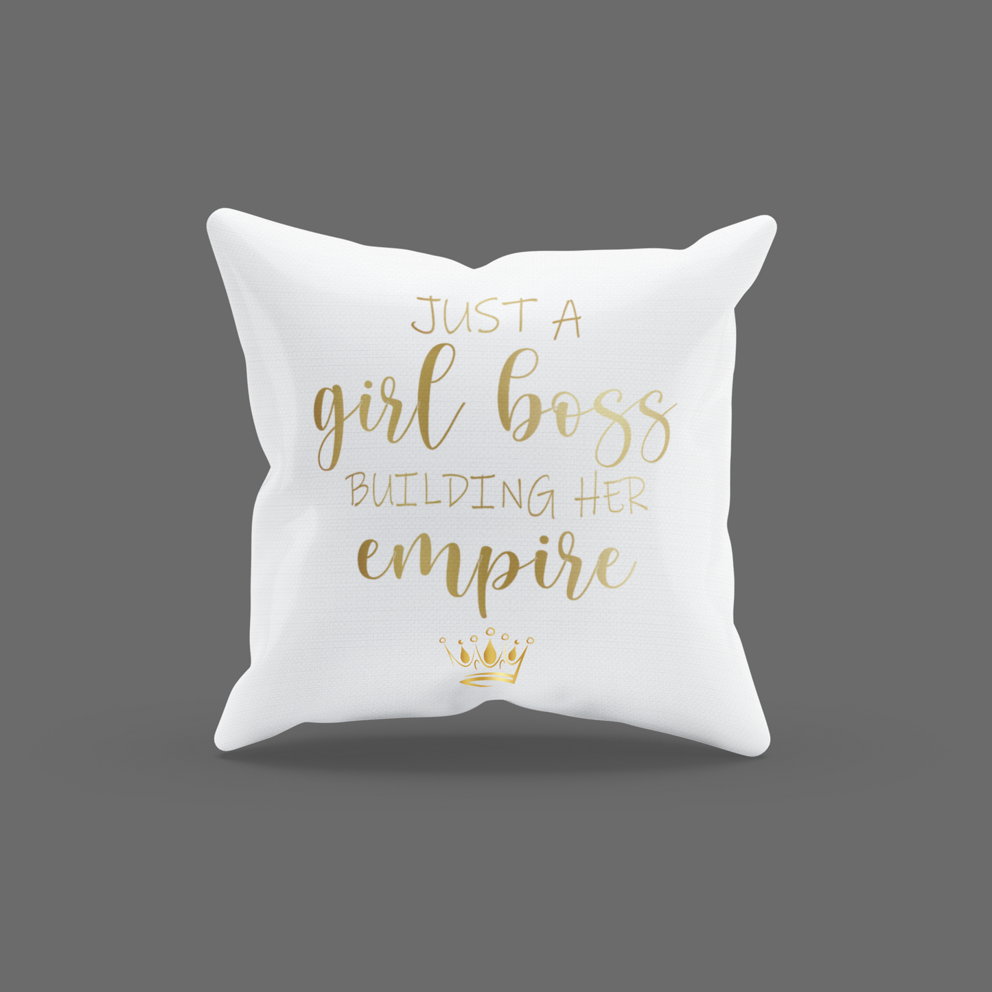 Just A Girl Boss Building Encouragement Cushion