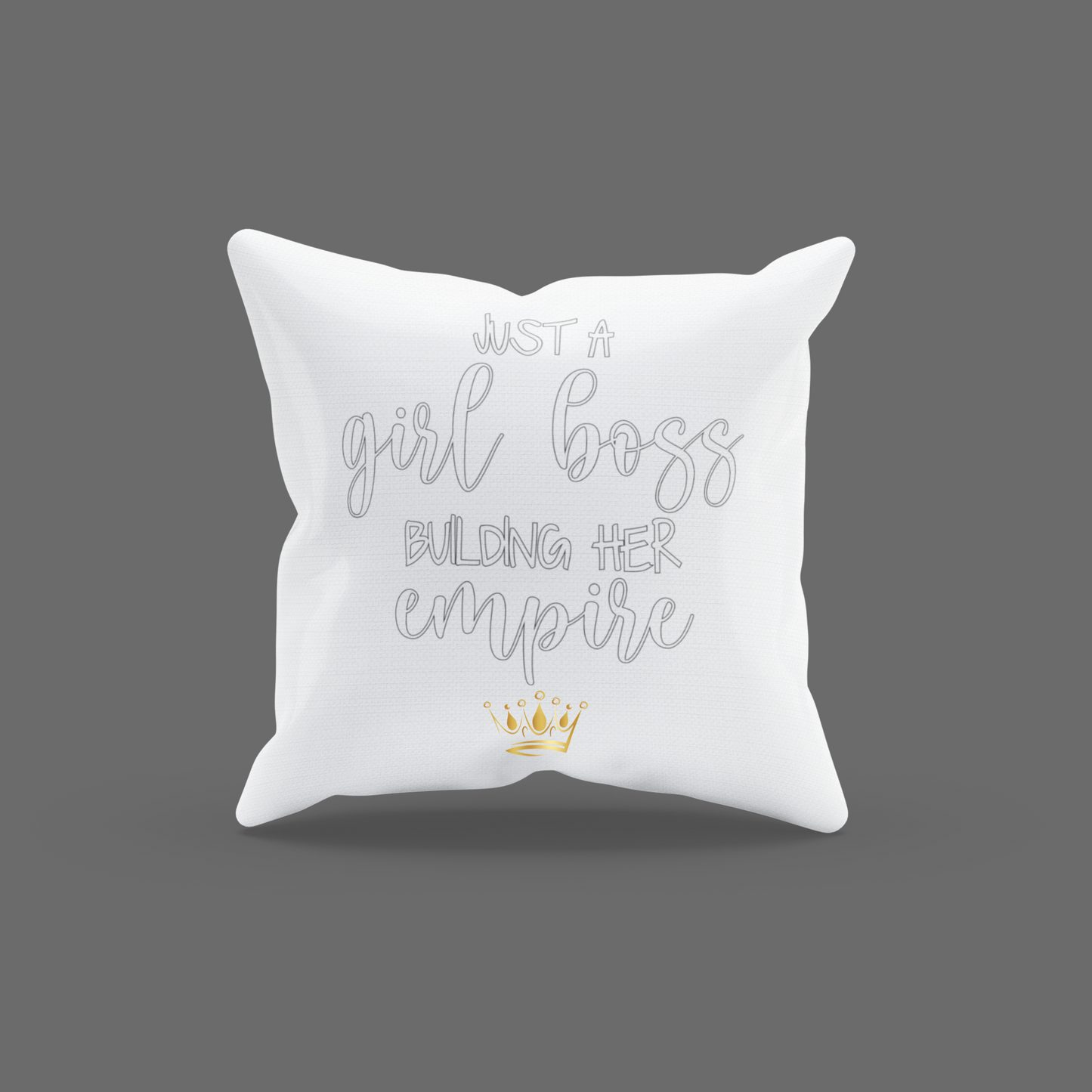 Just A Girl Boss Building Encouragement Cushion