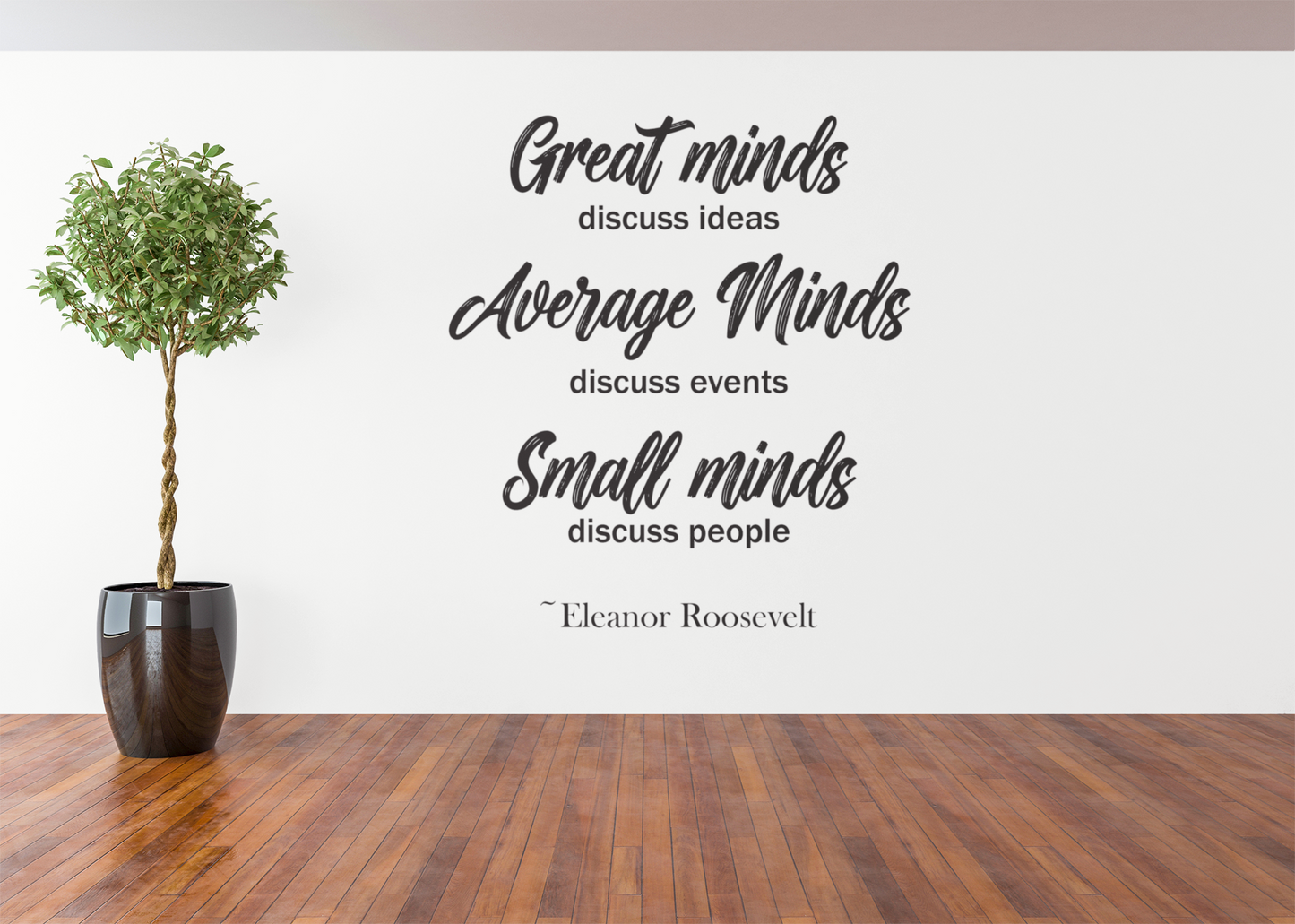Great Minds Discuss Ideas Vinyl Wall Decal
