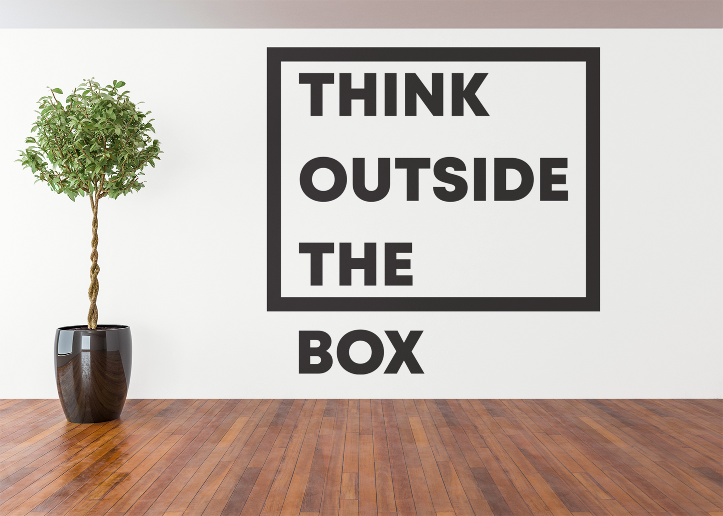 Think Outside The Box Vinyl Wall Decal