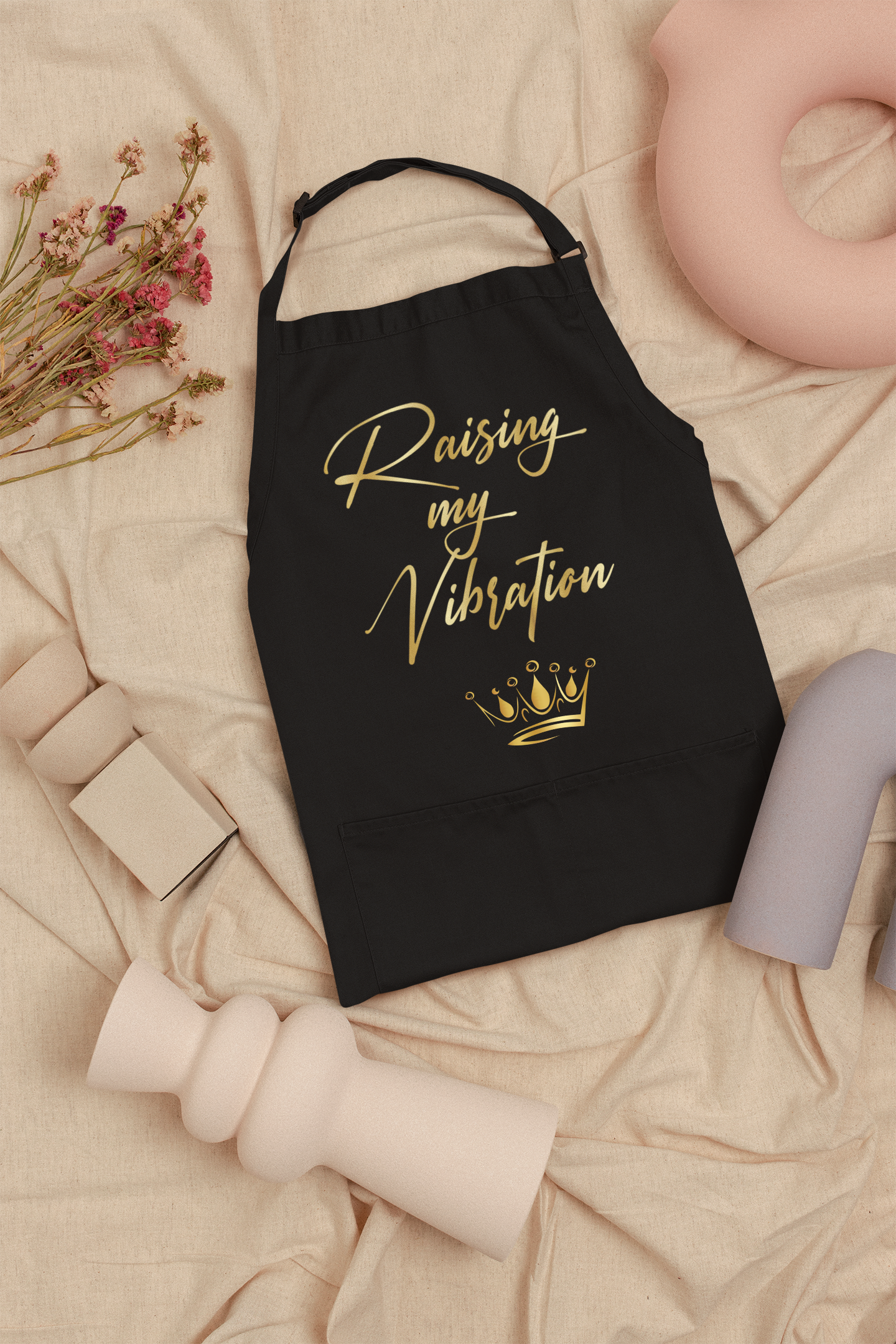 Raising My Vibration Inspirational Apron