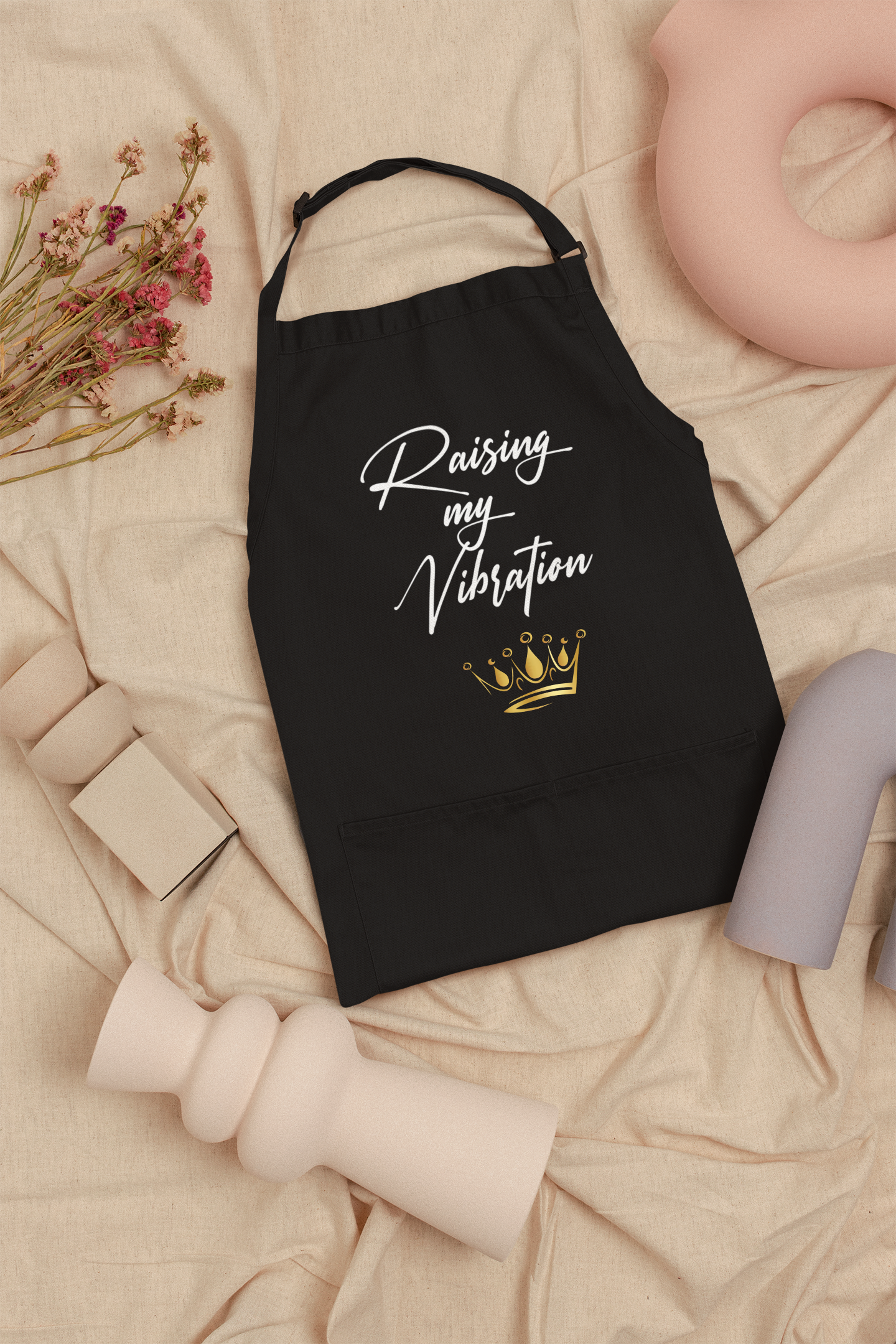 Raising My Vibration Inspirational Apron