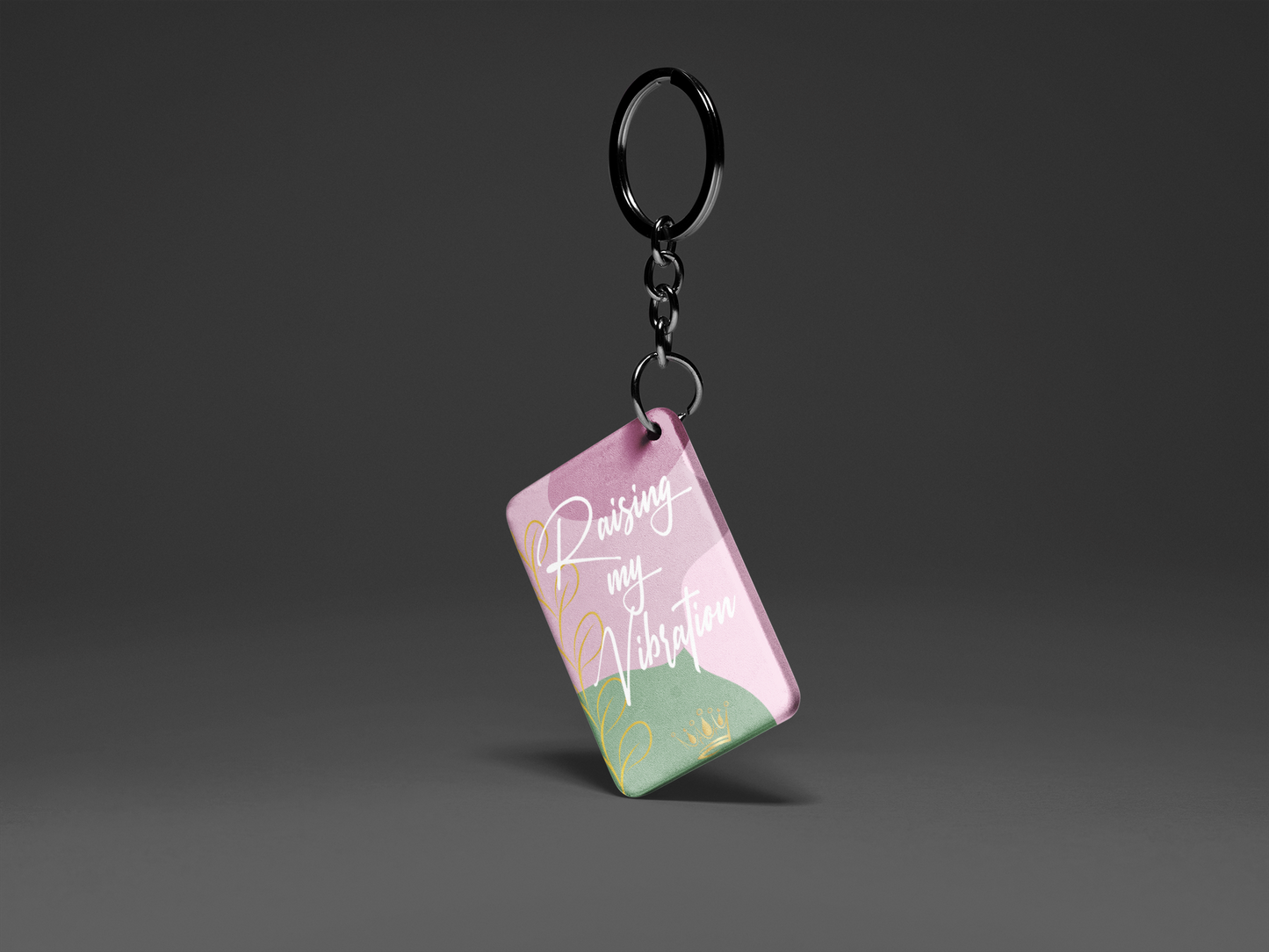 Raising My Vibration "Key To Positivity" Keychain
