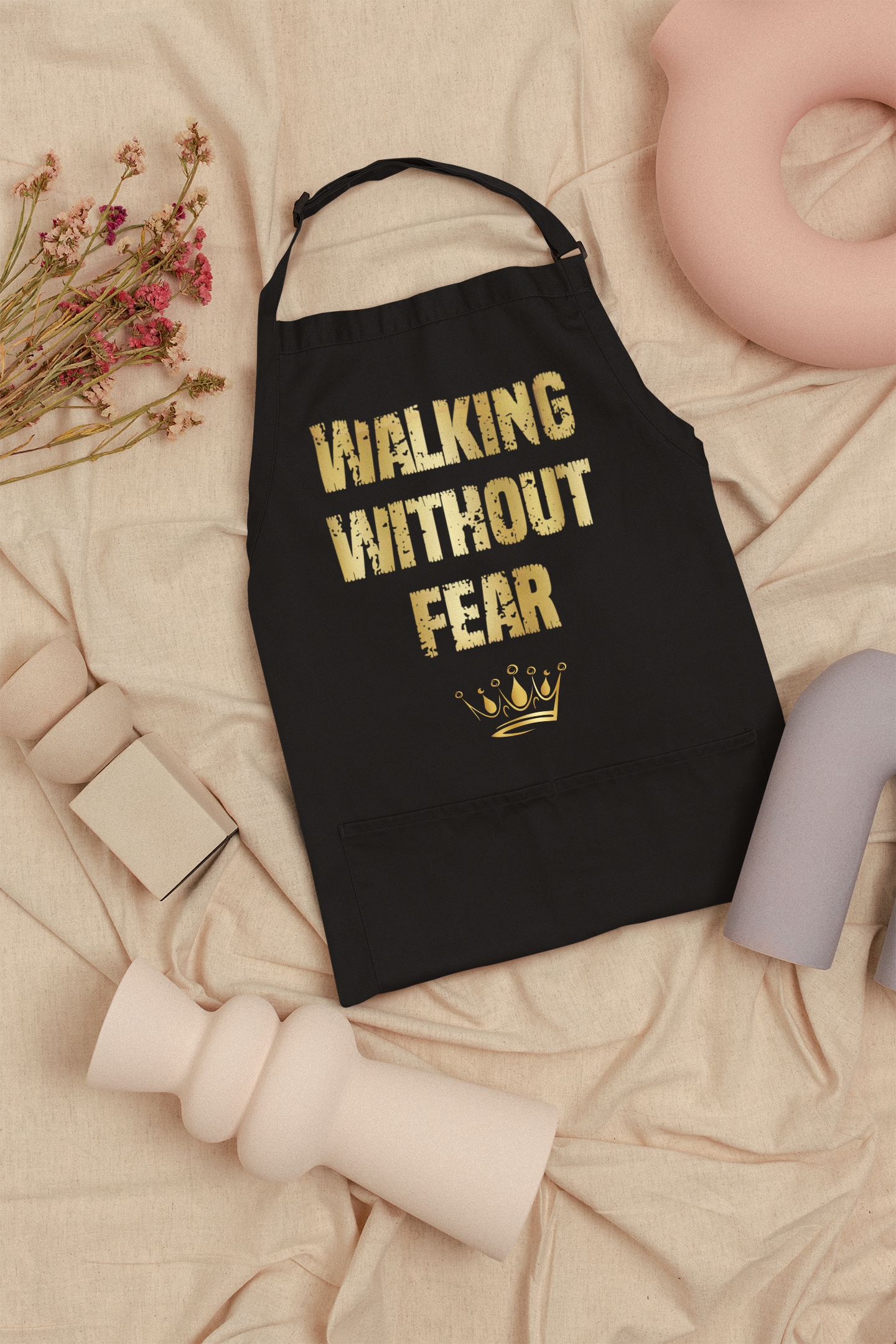 Walking Without Fear Inspirational Apron
