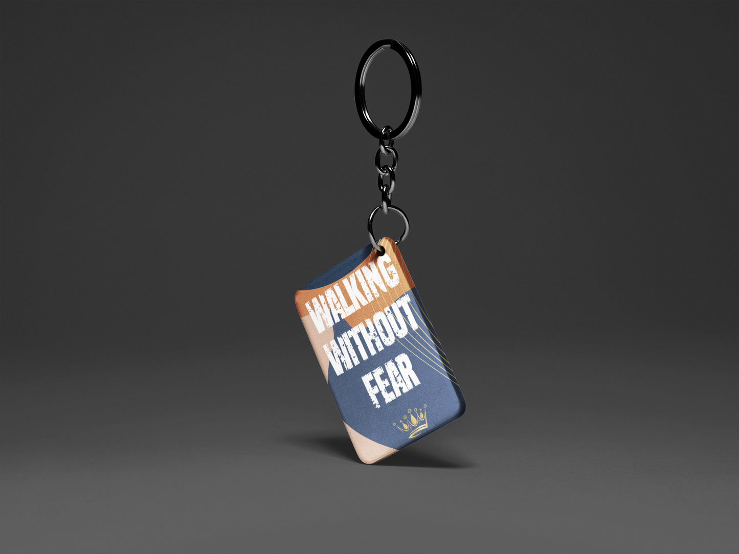 Walking Without Fear "Key To Positivity" Keychain