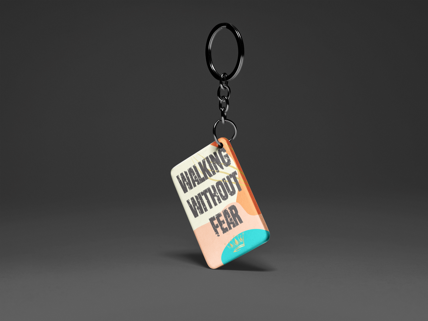 Walking Without Fear "Key To Positivity" Keychain