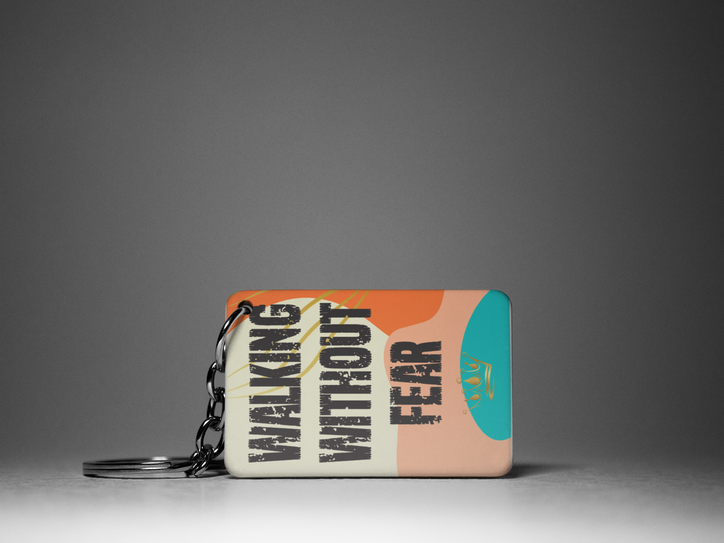 Walking Without Fear "Key To Positivity" Keychain