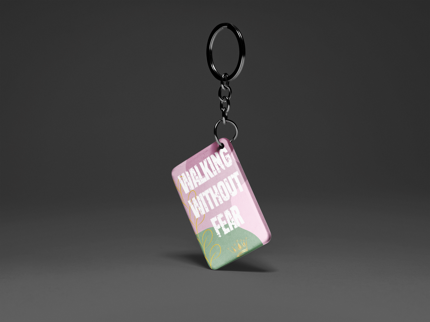 Walking Without Fear "Key To Positivity" Keychain
