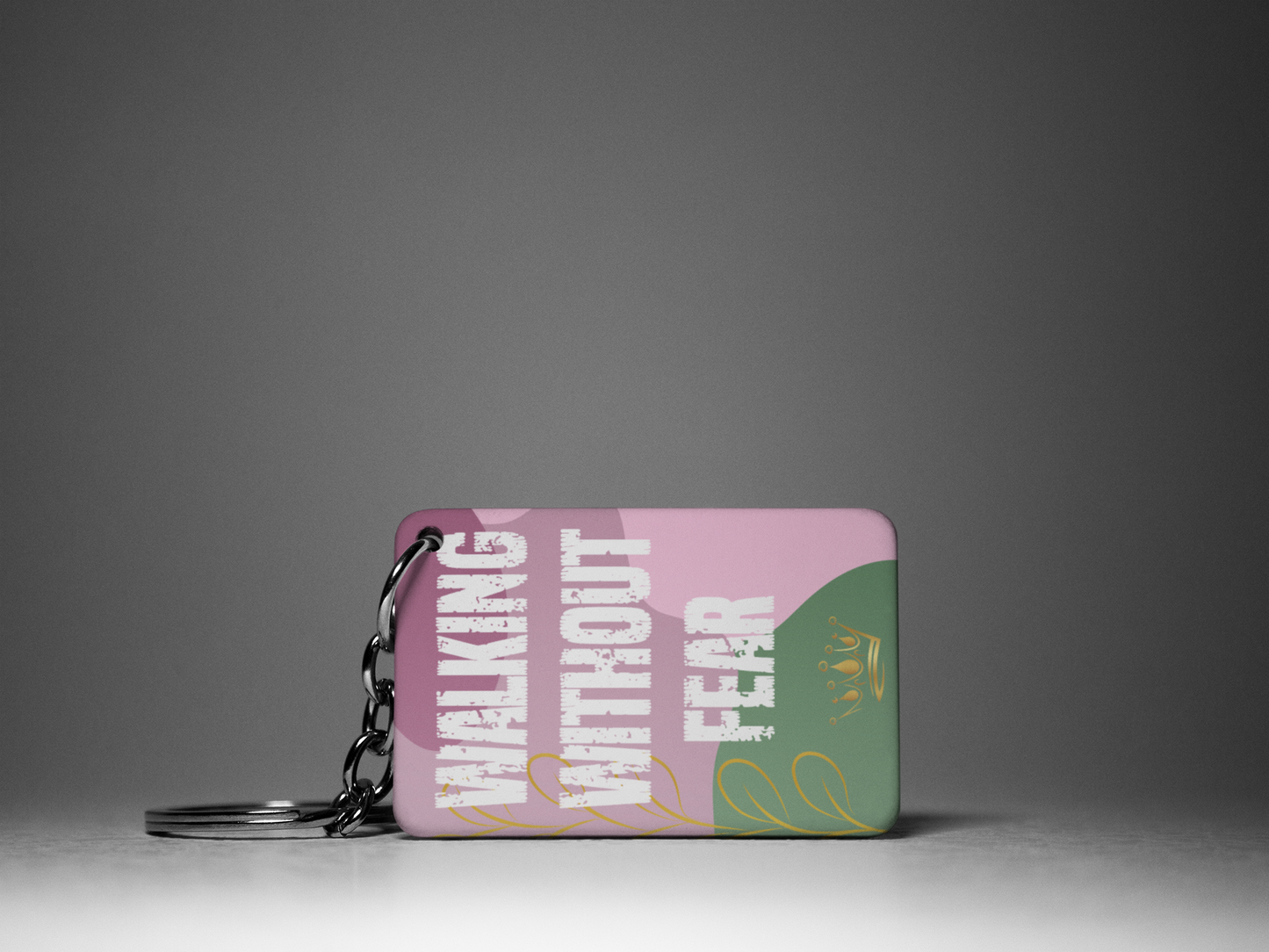 Walking Without Fear "Key To Positivity" Keychain