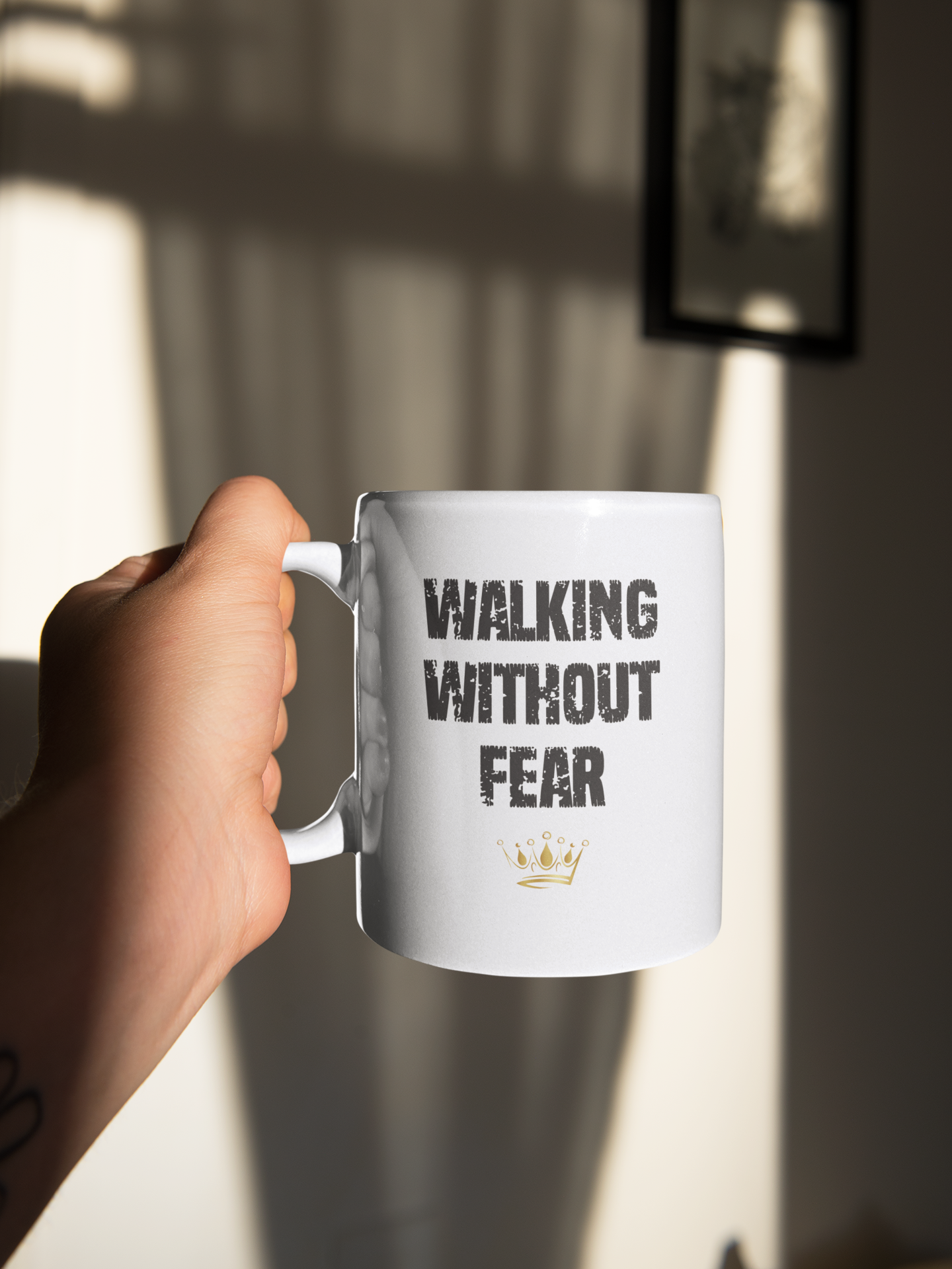 Walking Without Fear Motivator Mug